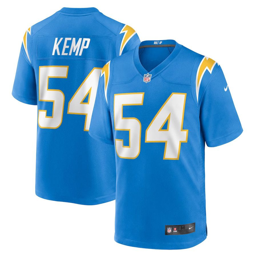 Men Los Angeles Chargers #54 Carlo Kemp Nike Powder Blue Game Player NFL Jersey
